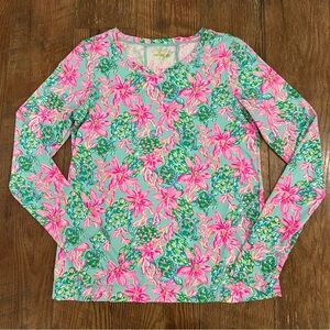 Lilly Pulitzer Luxletic Renay UPF 50+ Long Sleeve Sunguard Top Medium